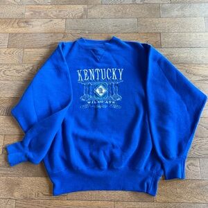 University of Kentucky Wildcats Vintage Sweater Embroidered Blue Large